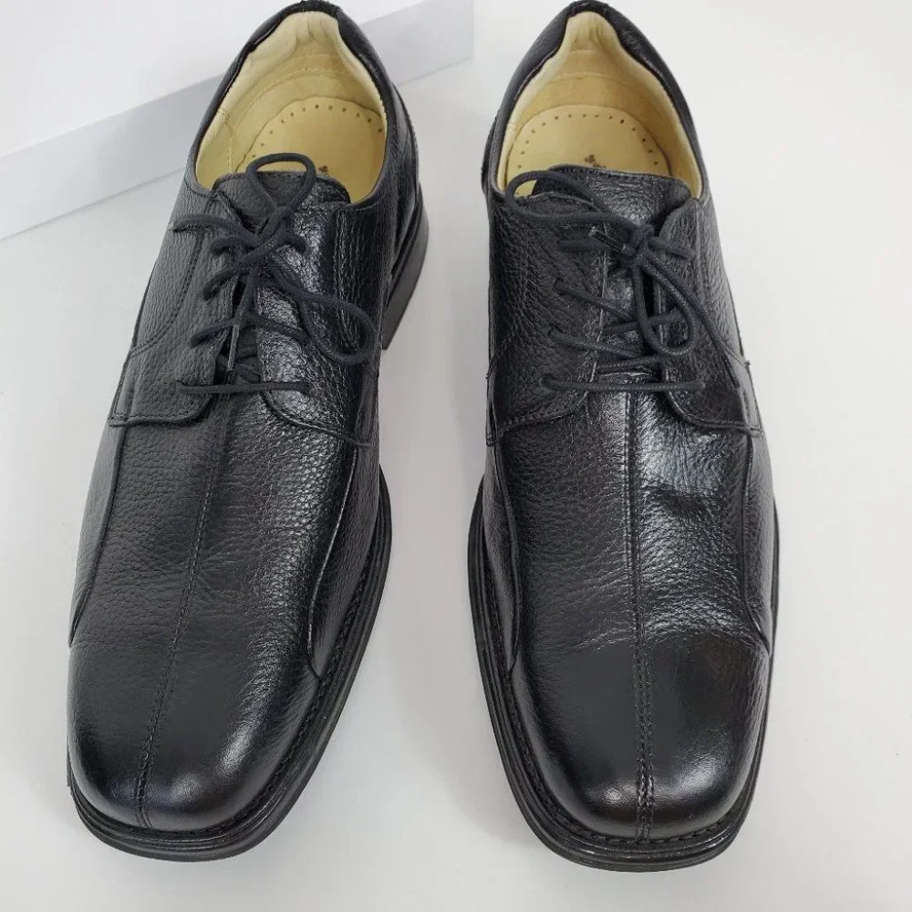 Belvedere Black Bay Ridge Leather Men's Dress Shoe Size 10EEE